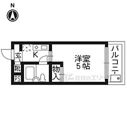メゾン・ド・パルファン ワンルームの間取図画像