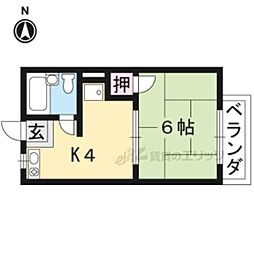 グーテンハイムすながわ 1Kの間取図画像