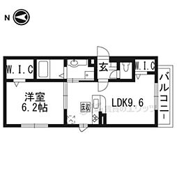 ベルフォーレ片山 1LDKの間取図画像