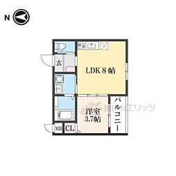 F ASECIA POLAKE 1LDKの間取図画像