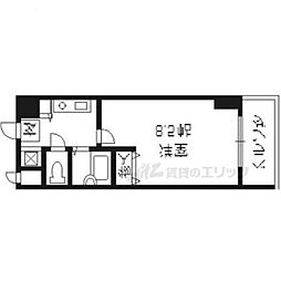 パインフィールド葛野大路 1Kの間取図画像