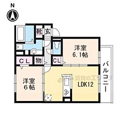 レジェーロ 2LDKの間取図画像