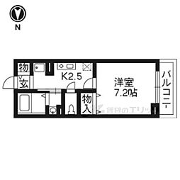 パストラルみやけ 1Kの間取図画像