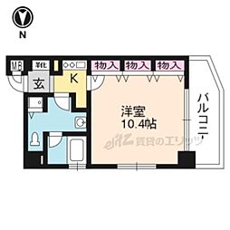 SHICATAONZEBLDG 1Kの間取図画像