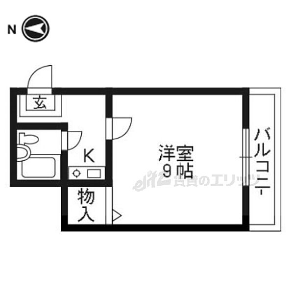 グレースコーポ大塚 208｜京都府京都市山科区大塚檀ノ浦(賃貸マンション1K・2階・24.30㎡)の写真 その2