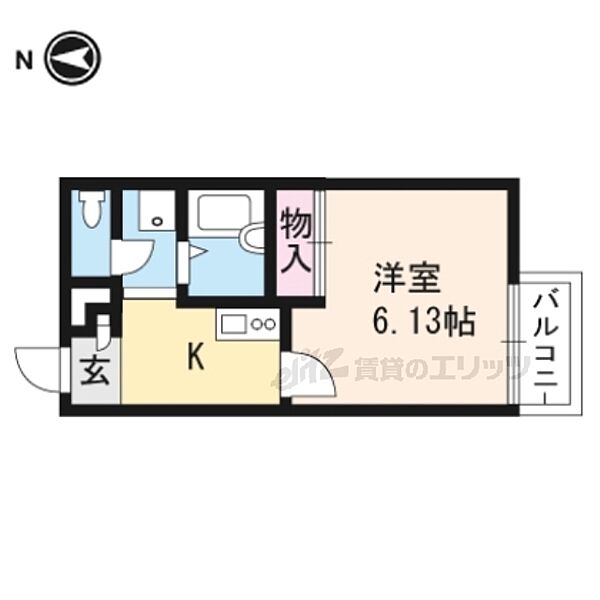 京都府京都市山科区厨子奥矢倉町(賃貸アパート1R・2階・20.28㎡)の写真 その2