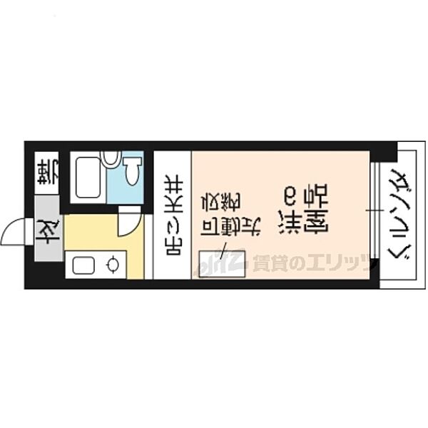 ヴィラ・タテハラ 403｜京都府京都市伏見区南部町(賃貸マンション1K・4階・15.12㎡)の写真 その2