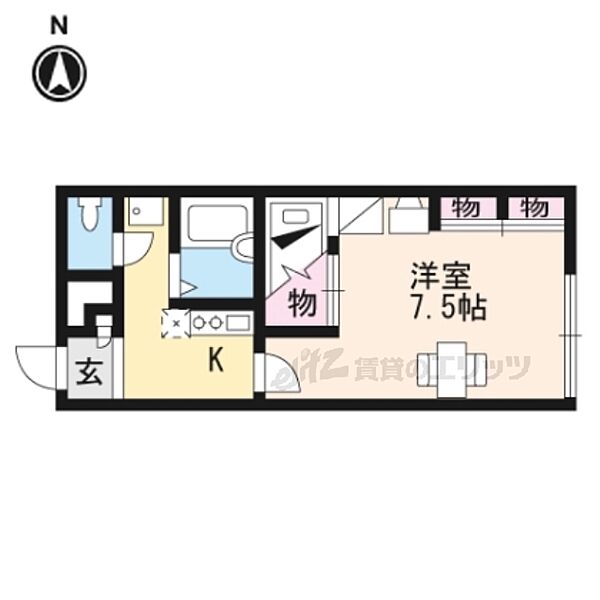 レオパレスフォーティウィンクス 110｜京都府京都市山科区厨子奥若林町(賃貸アパート1K・1階・23.18㎡)の写真 その2