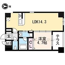 京都府京都市下京区五条通堀川東入る中金仏町（賃貸マンション1LDK・1階・43.24㎡） その1