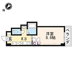 ベクヴェーム21 1Kの間取図画像