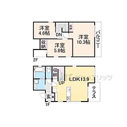 GOMON MOMOYAMA 1階3LDKの間取り