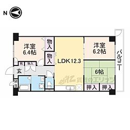 マンション稔 3LDKの間取図画像