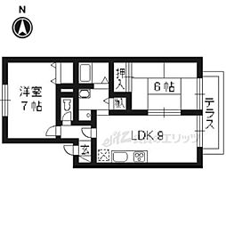 ジュネスハイカムール 2LDKの間取図画像
