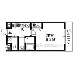 コーポ伊藤 1Kの間取図画像