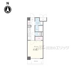 K・ウエスト 1Kの間取図画像