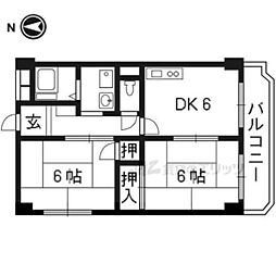 セブンロード 2DKの間取図画像