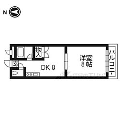 サンリット水谷 1DKの間取図画像