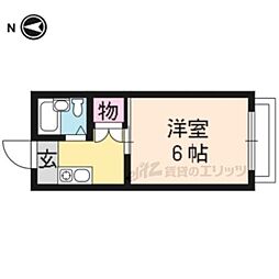 サンコート727 1Kの間取図画像