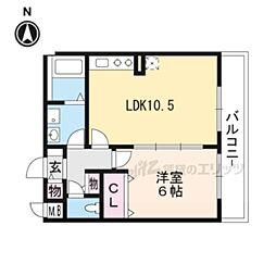 ルミエール菱川 1LDKの間取図画像