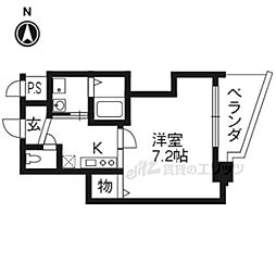LE.SAPHIR西大路2 1Kの間取図画像
