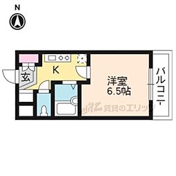 ネオレジデンス 1Kの間取図画像
