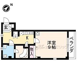 メゾン・マリゼッタ2 1Kの間取図画像