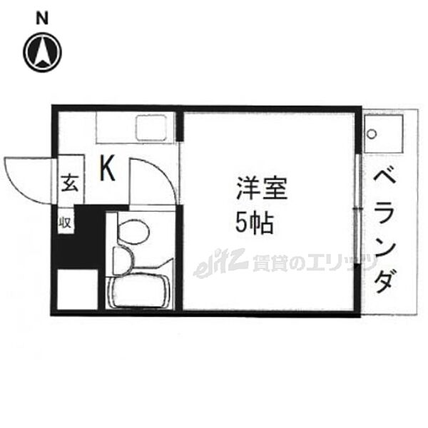 コーポよねだ 201｜京都府京都市左京区田中大久保町(賃貸マンション1K・2階・16.50㎡)の写真 その2