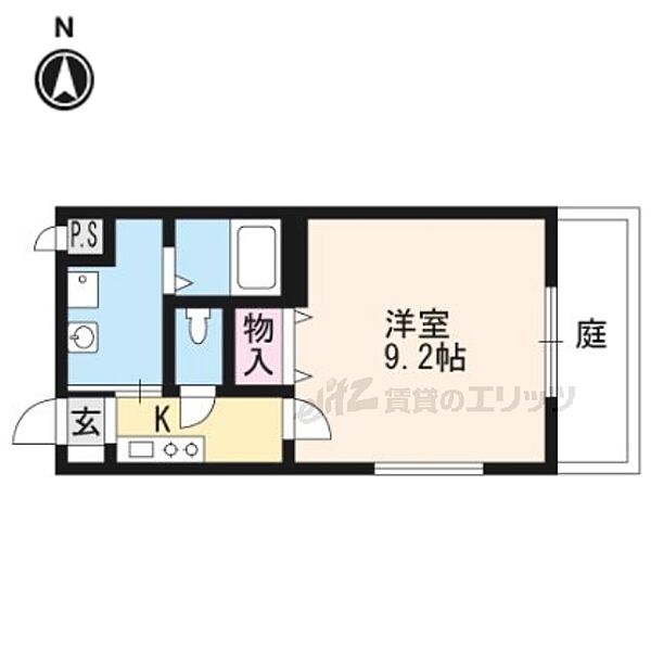 ＰＬＵＭ　ＨＯＵＳＥII 101｜京都府京都市北区上賀茂梅ケ辻町(賃貸アパート1K・1階・27.30㎡)の写真 その2