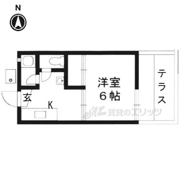 グラーベンハウゼ 102｜京都府京都市左京区下鴨南芝町(賃貸アパート1K・1階・18.00㎡)の写真 その2