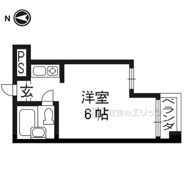 京都府京都市中京区麩屋町通六角下ル坂井町(賃貸マンション1R・4階・15.52㎡)の写真 その2