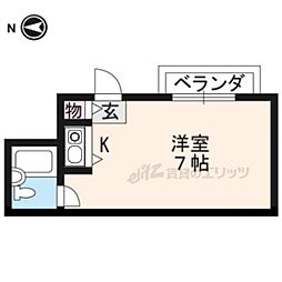 カーサヒロ ワンルームの間取図画像