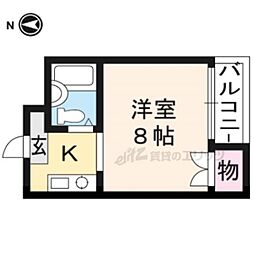 メゾン加後 ワンルームの間取図画像