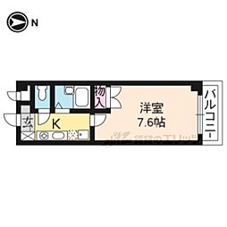 ティモネ御池 1Kの間取図画像