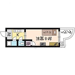 SAMSQUARE千本丸太町 1Kの間取図画像