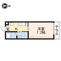 クレアラ・クーオ 1Kの間取図画像