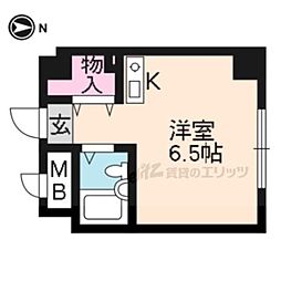 セ・モア京都 ワンルームの間取図画像