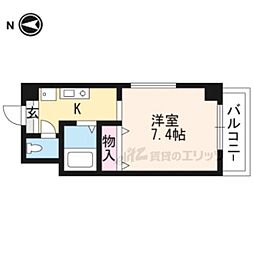 フォレストミヤザキ 1Kの間取図画像