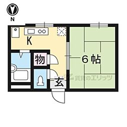 タウニィ杉 1Kの間取図画像