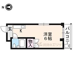 エクセルシアー 1Kの間取図画像