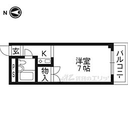 ハイツタケイチ 1Kの間取図画像