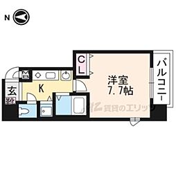 サムティ京都駅前 1Kの間取図画像
