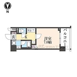 ベラジオレガシー京都西七条 1Kの間取図画像