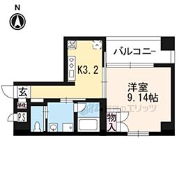 ブローディア西洞院 1Kの間取図画像