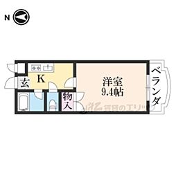 メゾン・シレーネ 1Kの間取図画像