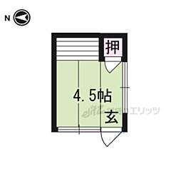 あおい荘 ワンルームの間取図画像