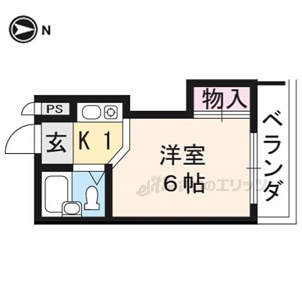 サンハイム島谷 205｜京都府京都市上京区六軒町通下長者町下る西入利生町(賃貸マンション1K・2階・16.20㎡)の写真 その2