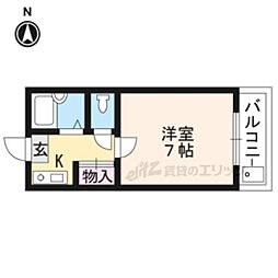 デアザールクニカ 1Kの間取図画像