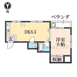 ル・プティジュール 1LDKの間取図画像
