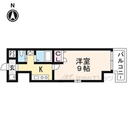 ブリリアンスito 1Kの間取図画像