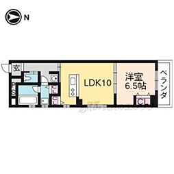 アマデウス萬壽寺葛野大路 1LDKの間取図画像